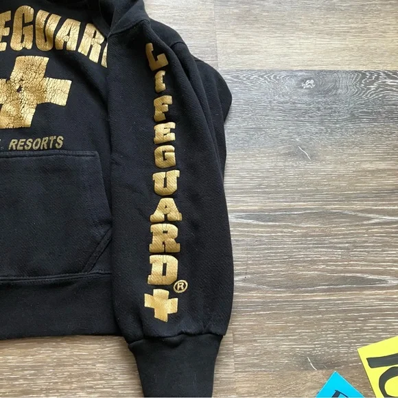 Boys Size Small Black and Gold Kalahari Lifeguard Hoodie - Picture 3 of 6
